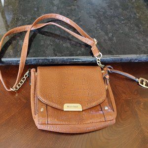 Women's Ellen Tracy brown faux leather/croc shoulder bag, beautiful condition
